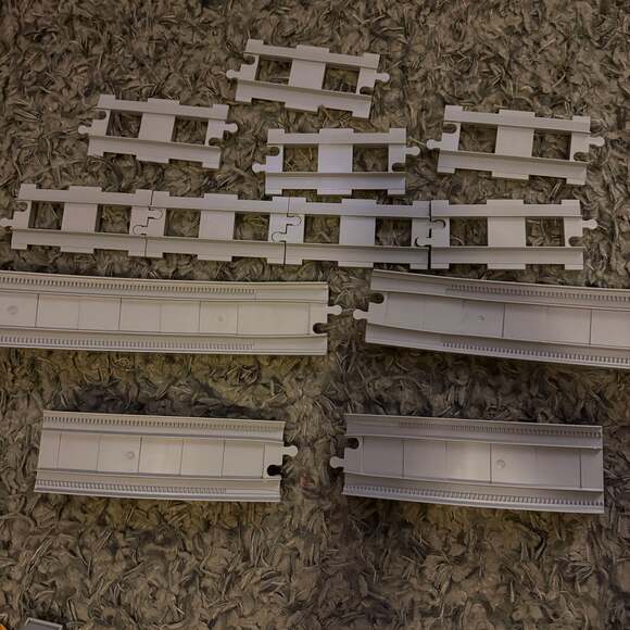 DUPLO Lot BRIDGE TRAIN TRACK Dark Grey: 2 RAMPs and 2 TOP CURVE Replacements - Picture 2 of 9